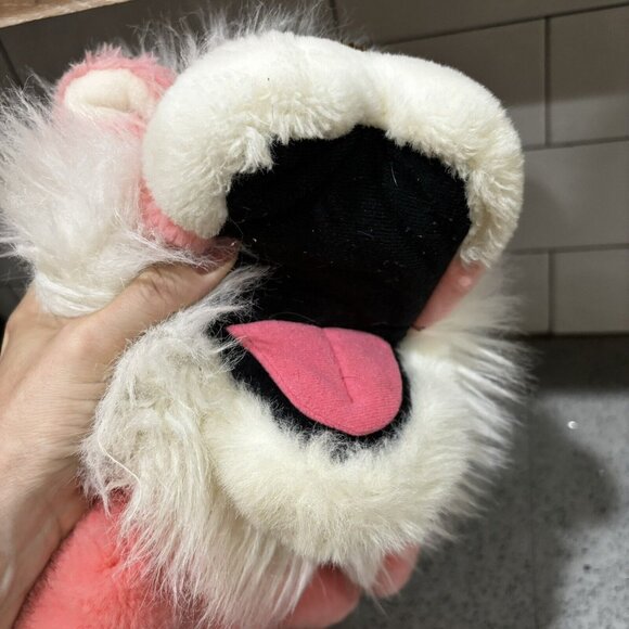 Rare Hard To Find Vintage 24K Polar Puff Playtalkin' Zollie Puppet Pink Lion - Picture 4 of 9